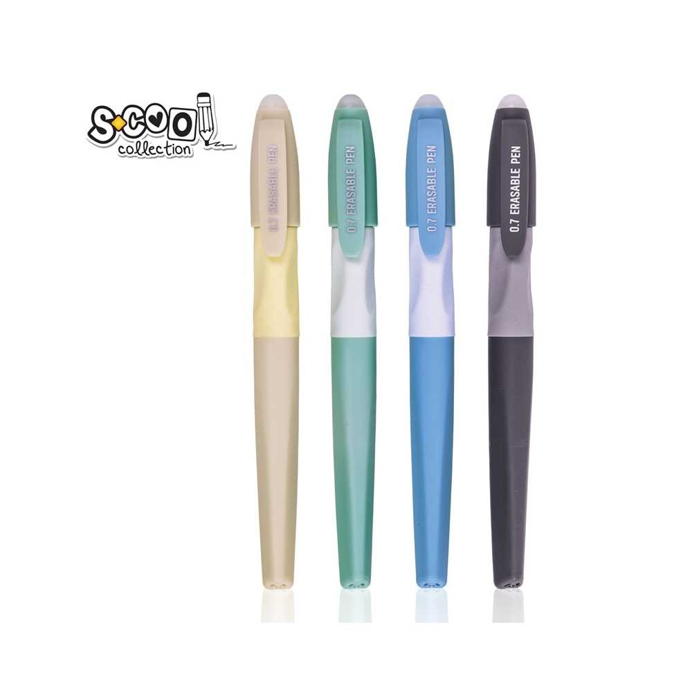 Pix cu radiera, mina termosensibila albastra, design ergonomic, grosime scriere 0.7 mm, lungime 14 cm - imagine 3